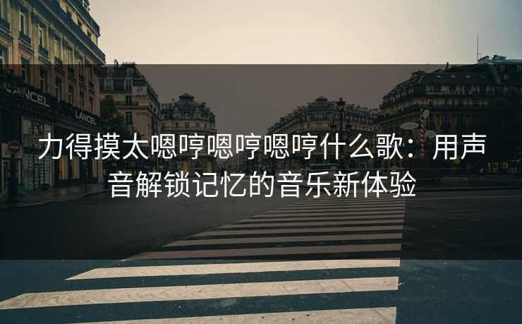 力得摸太嗯哼嗯哼嗯哼什么歌：用声音解锁记忆的音乐新体验